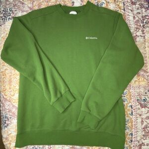 EUC Columbia Men’s Pullover Fleece Sweatshirt Kelly Green Size LARGE
